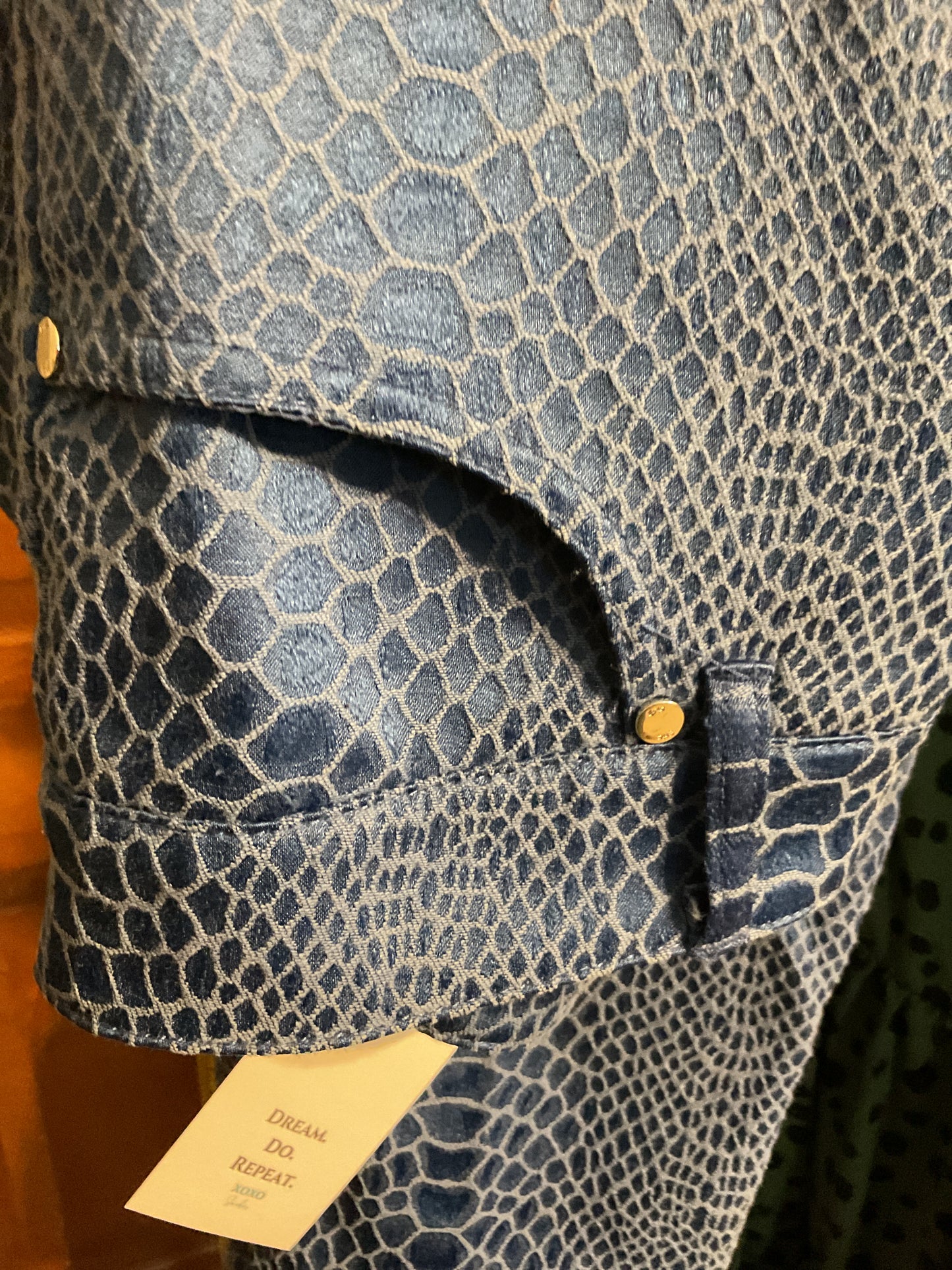 Blue Snakeskin Pants - 10