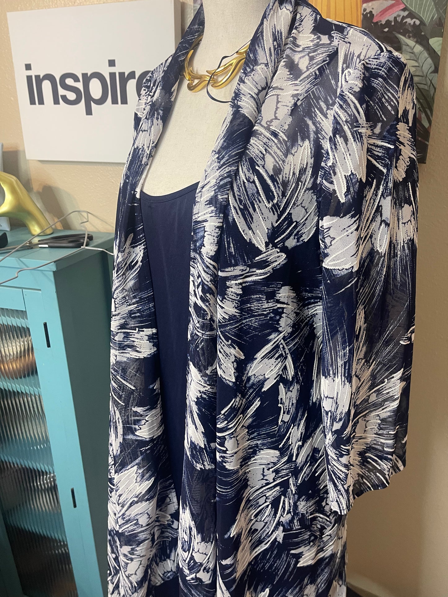 Floral Cardigan Shirt - 14/Large-XLarge