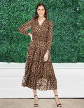 HER SHE Animal Print Sheer Dress - M/L
