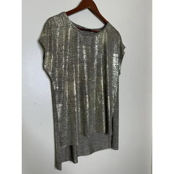NEW Gold Metallic Dantelle Shimmer Top - 4X