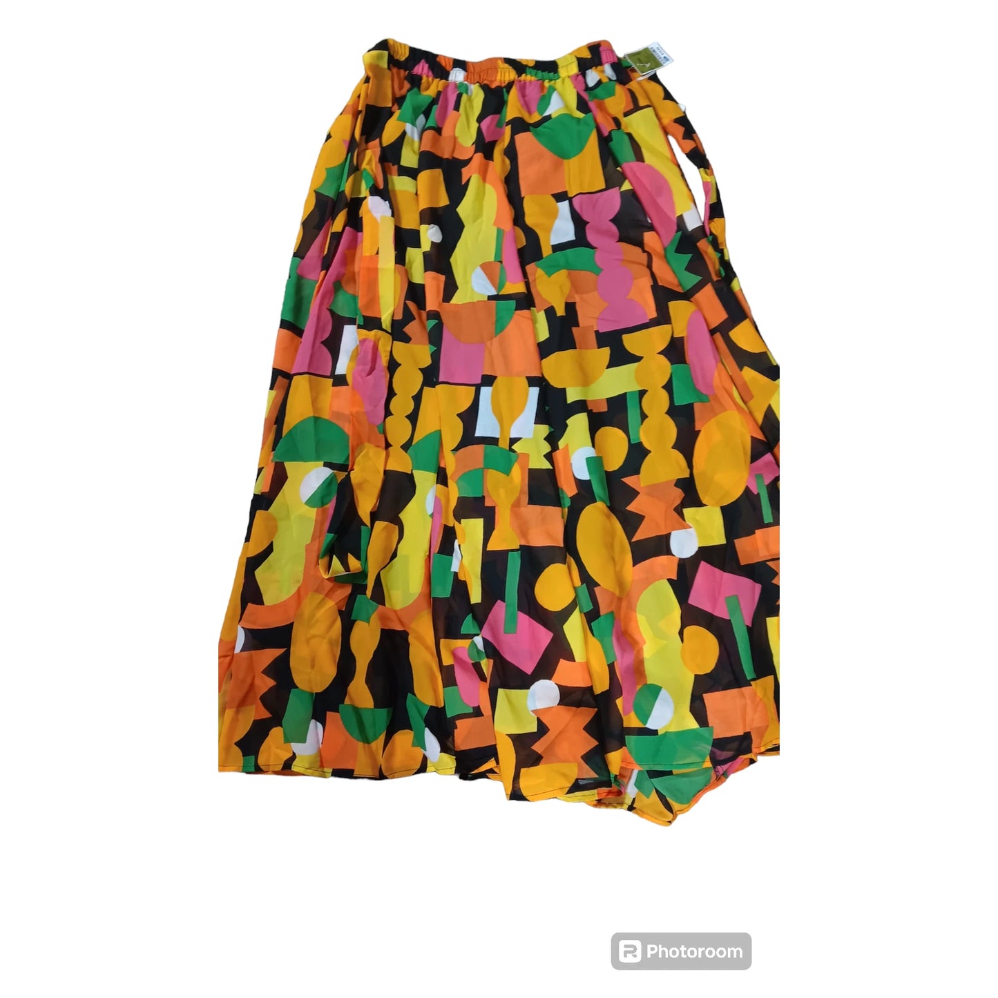 Live 4 Truth Women's Dopamine Multicolor Maxi Elastic Waist Skirt in Size M