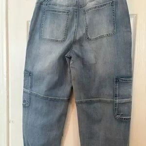 NEW Denim Cargo Joggers Flamingals - 4X (Best Fit 2X)