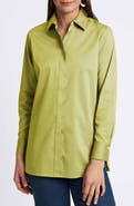 NEW Chartreuse Foxcroft Layla Button-Up Shirt - Large
