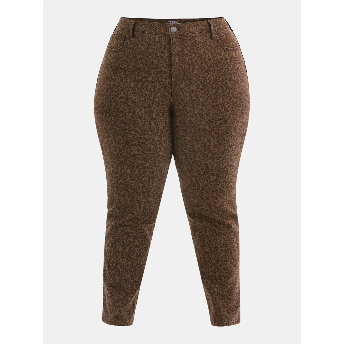 NWT Terra & Sky Animal Plus Straight High Rise Jeans - Size 22