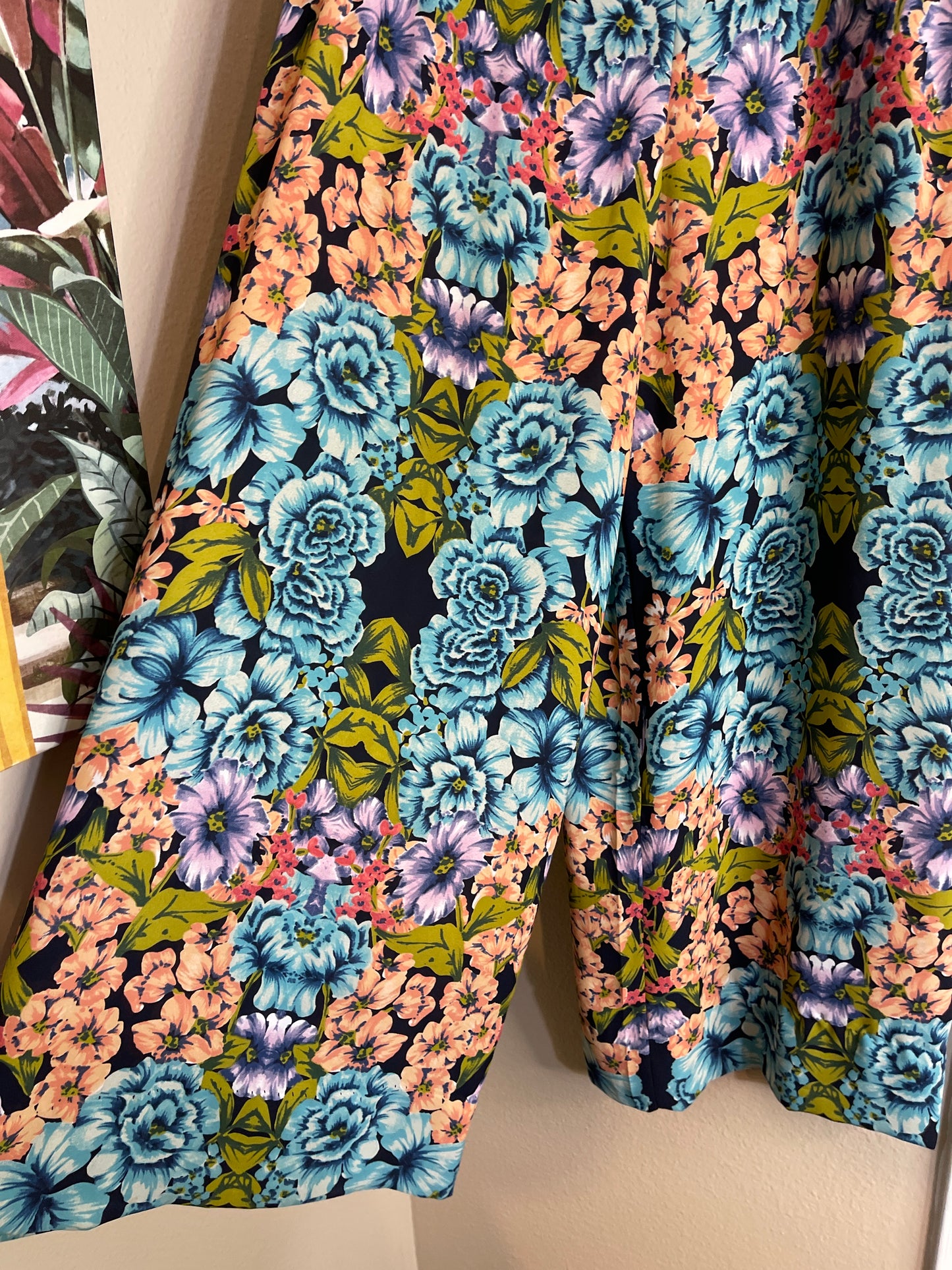 Floral Artwork Palazzo Pants - Best Fit Size 12