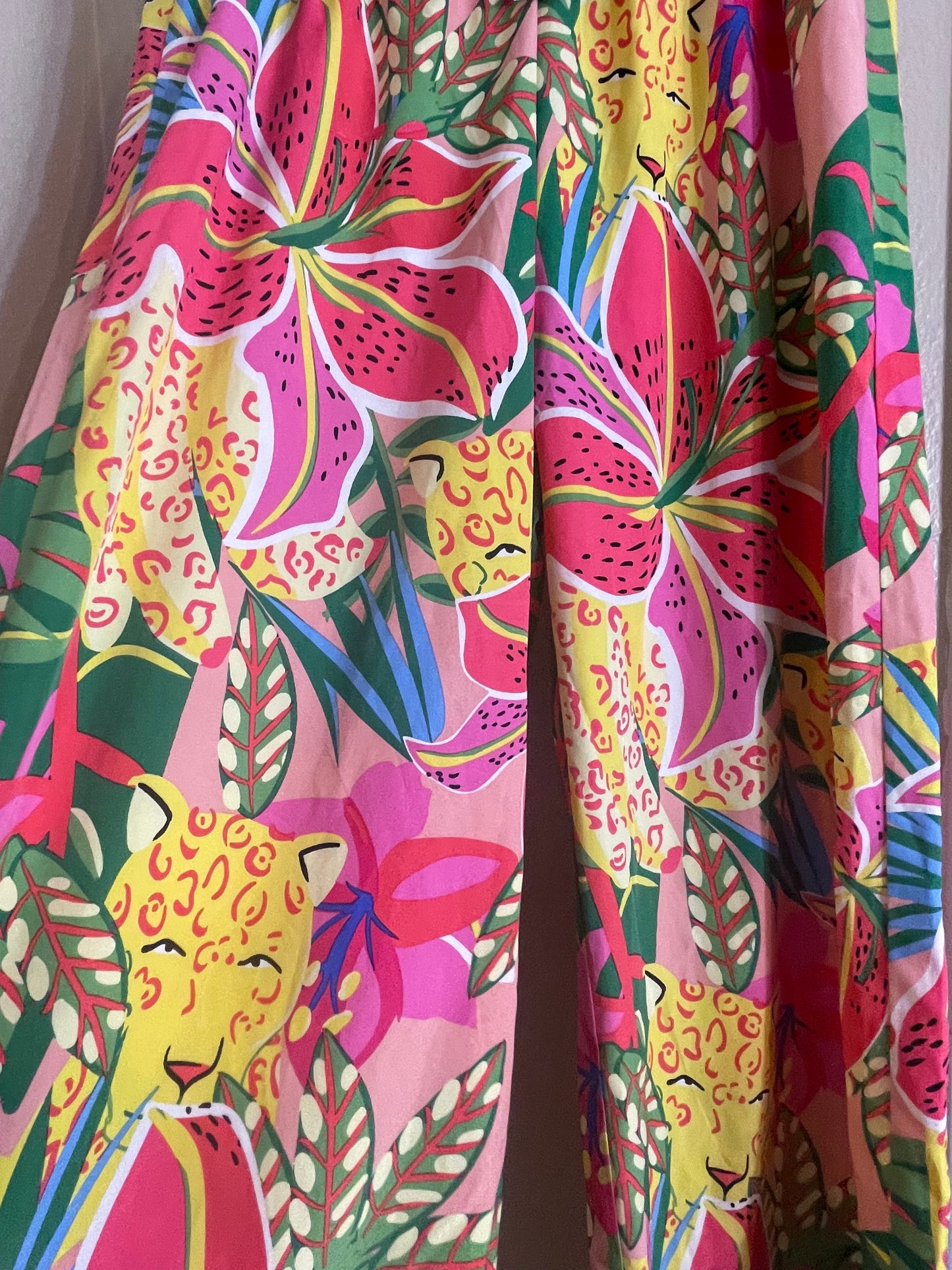 Floral Tropical Palazzo Pants by SHEIN - 1XL