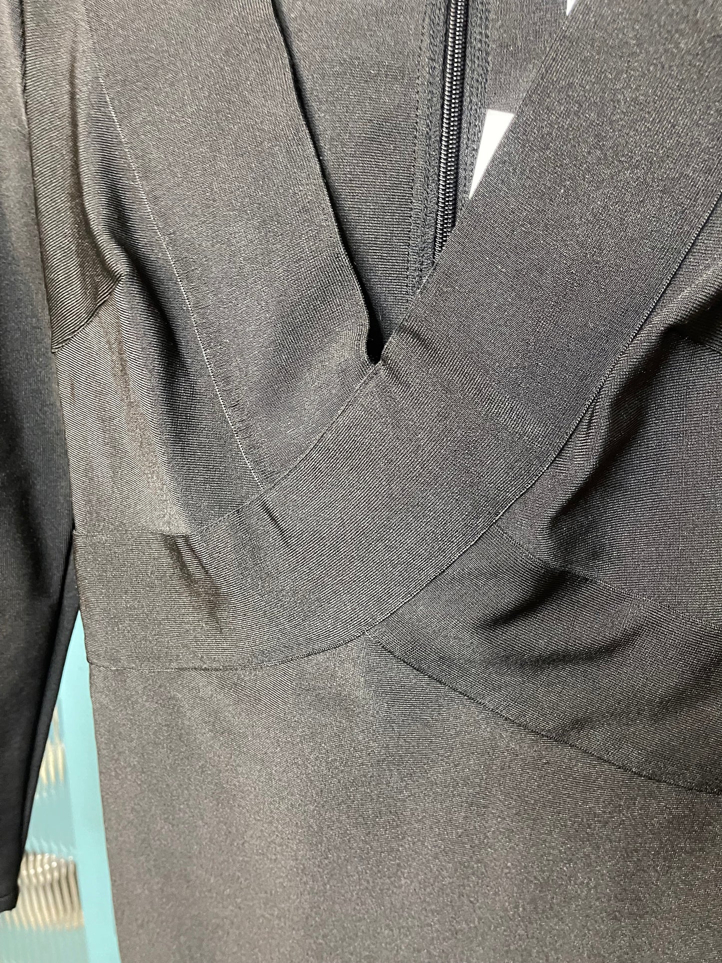 NEW Black Long Sleeve Vneck Bandage Dress - WOW Couture - Medium