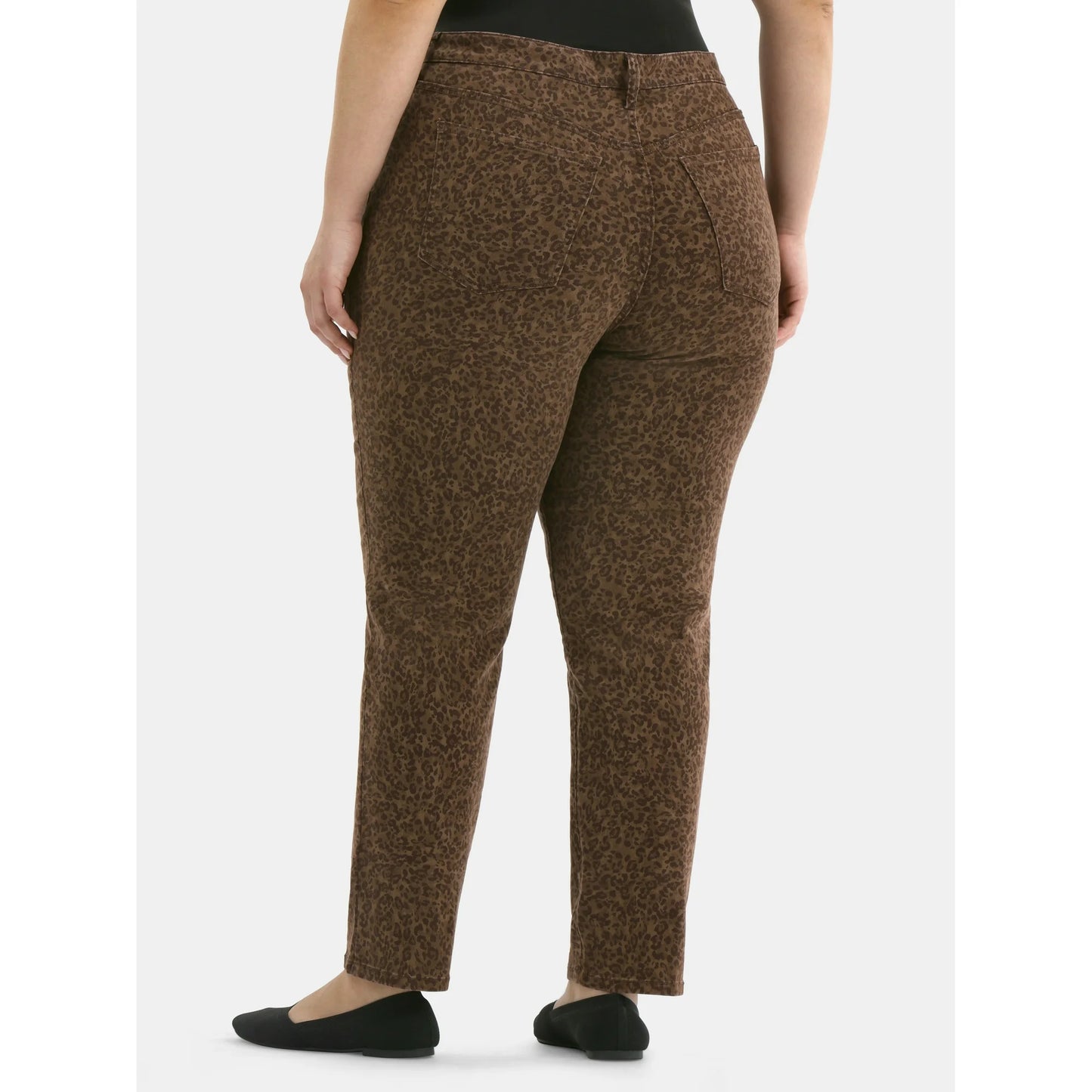 NWT Terra & Sky Animal Plus Straight High Rise Jeans - Size 22