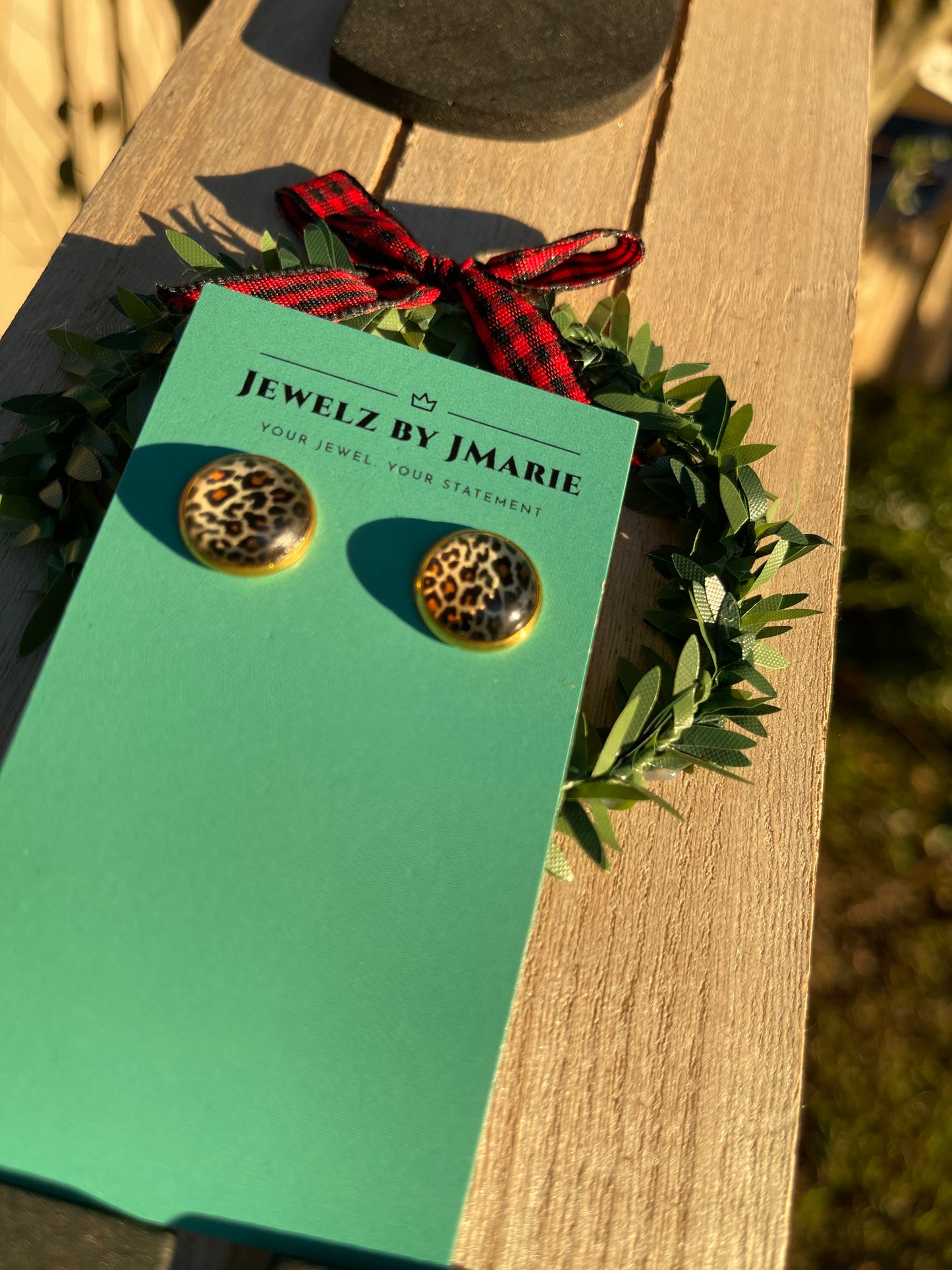 Animal Print Statement Studs