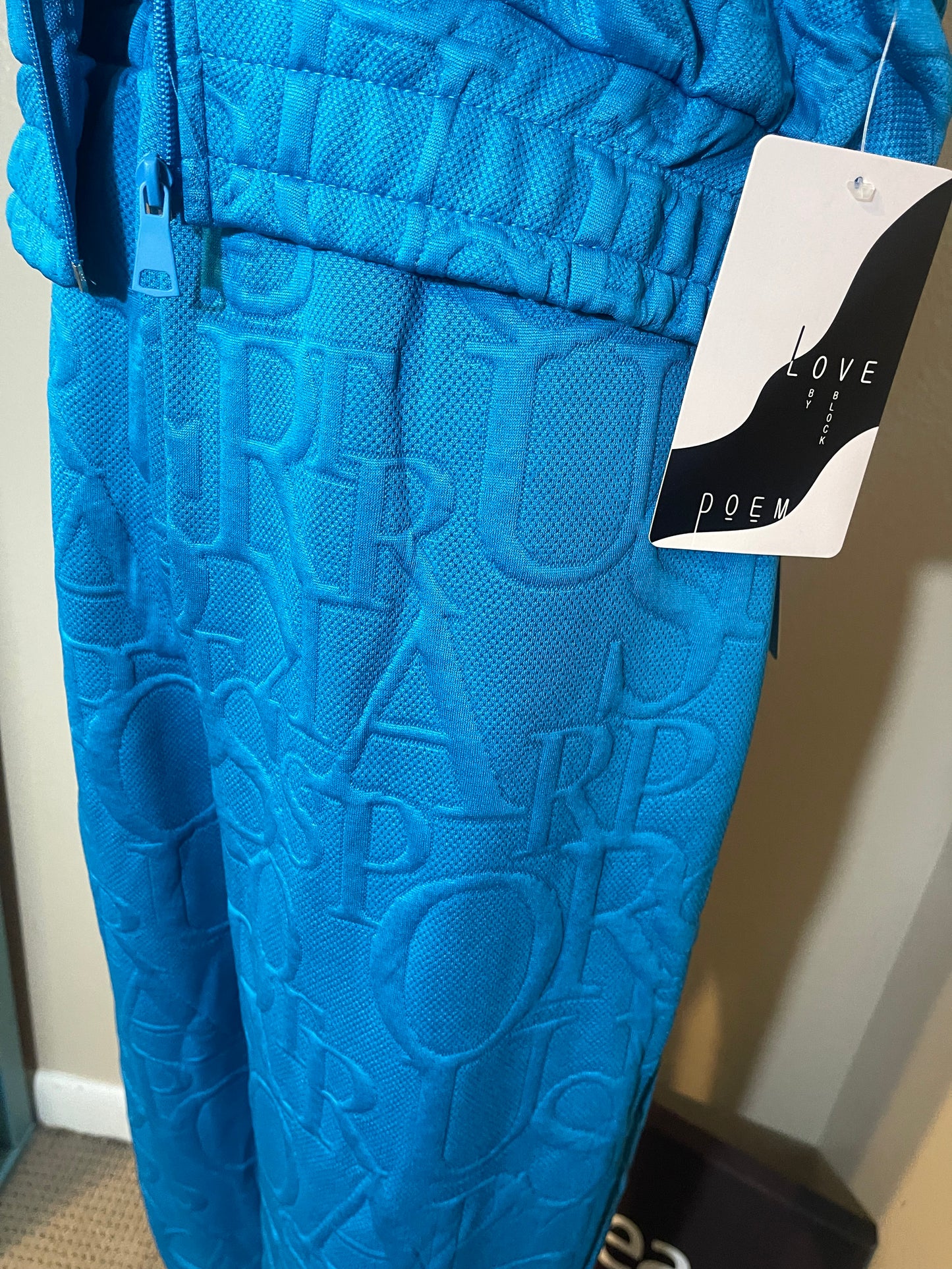 NWT Blue Short-Sleeve Hooded Set XL (Best Fit Large)