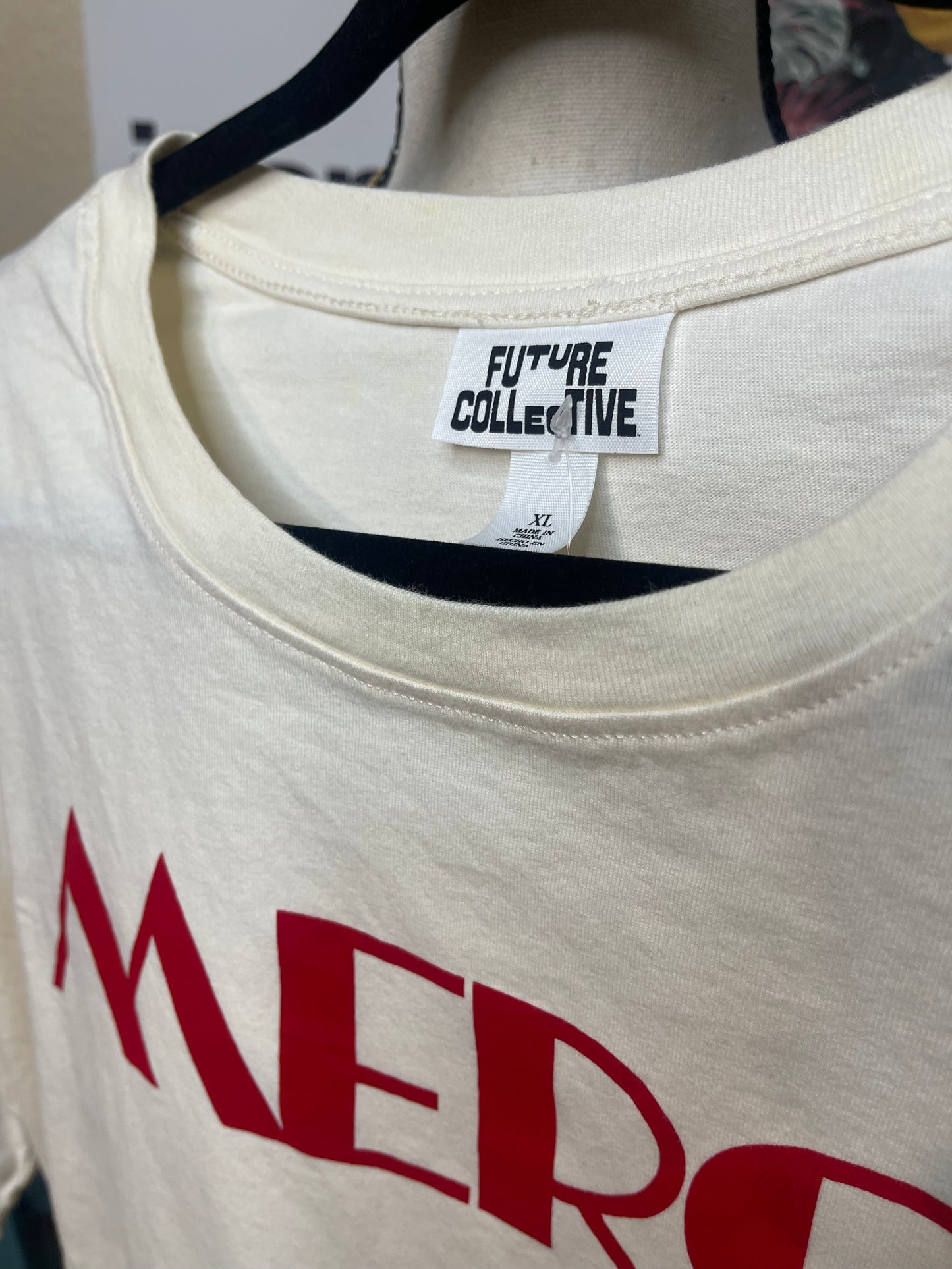 "Merci" Graphic Tee by Future Collective- XL
