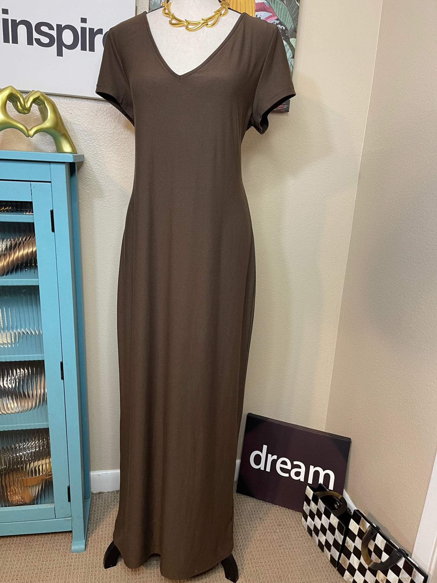 Brown Maxi Dress by NB - Tag XL (Best fit Med - Large)