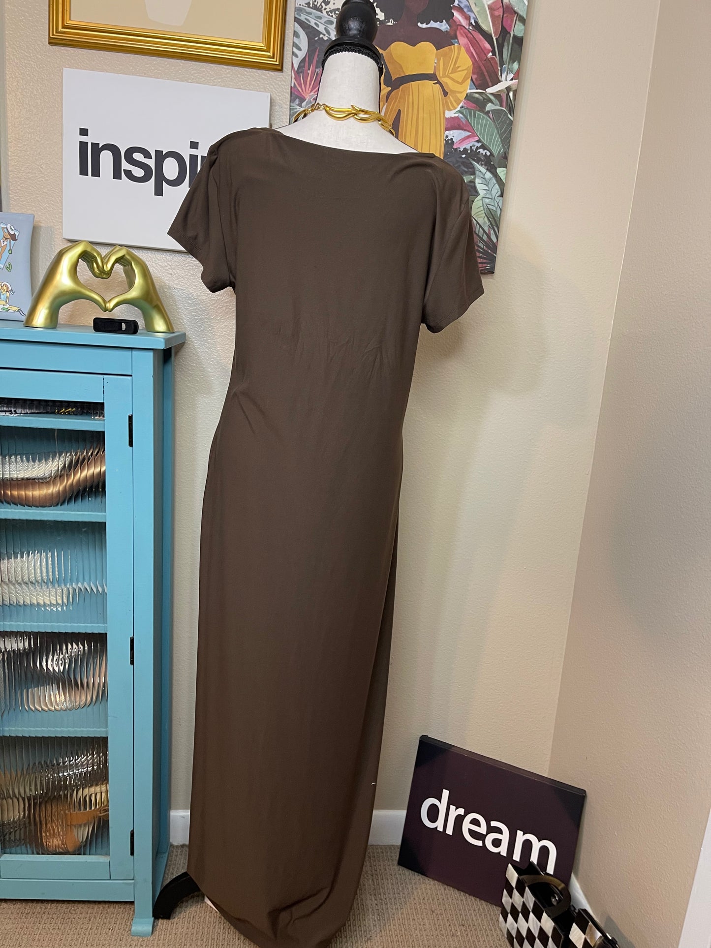 Brown Maxi Dress by NB - Tag XL (Best fit Med - Large)