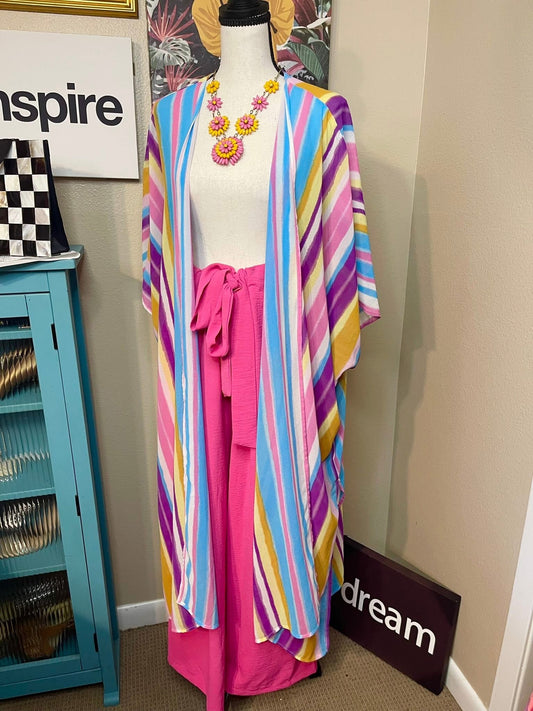 NEW Pink Caracilia Palazzo Pants w/ Tie Belt - Size XL