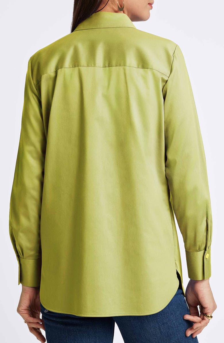 NEW Chartreuse Foxcroft Layla Button-Up Shirt - Large