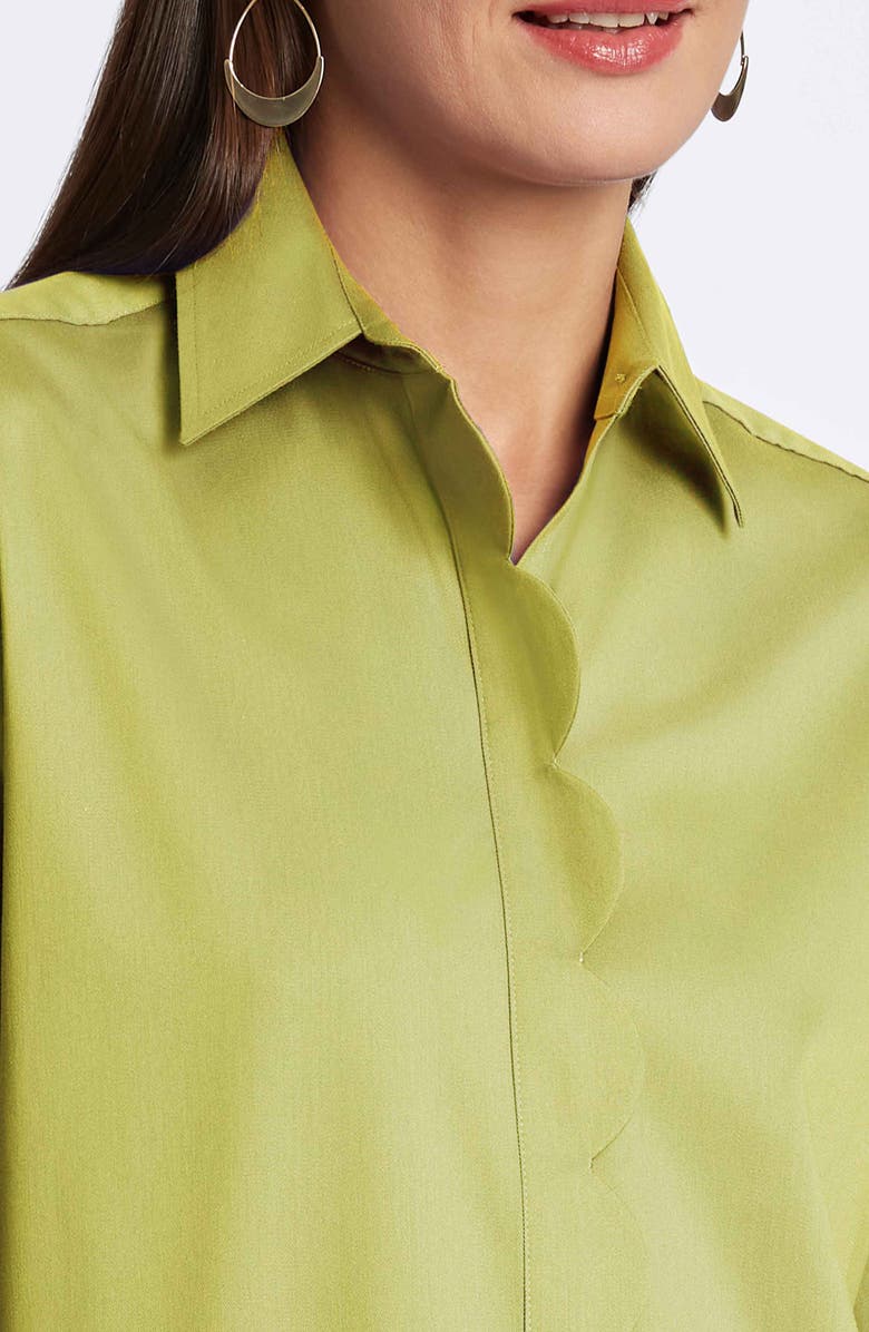 NEW Chartreuse Foxcroft Layla Button-Up Shirt - Large