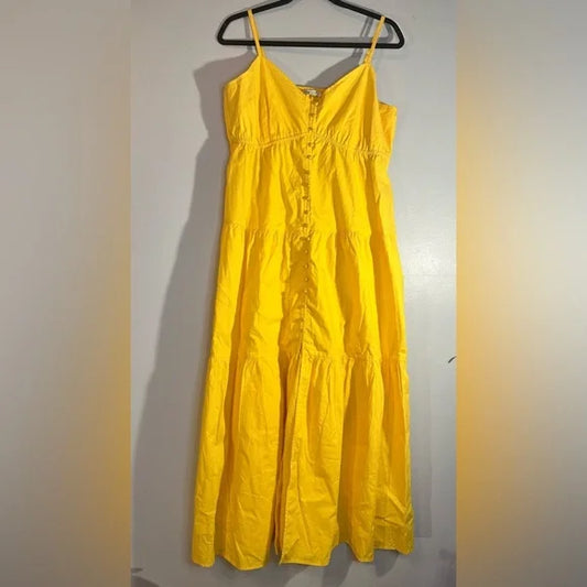 NEW Yellow tiered Cato maxi Dress - 26/28