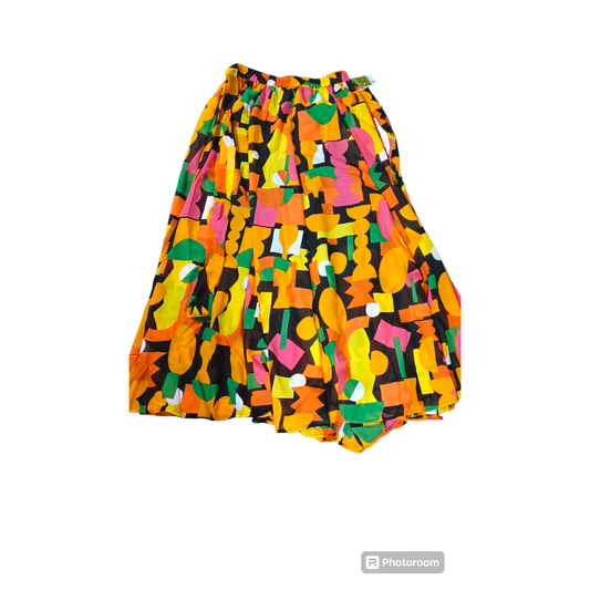Live 4 Truth Women's Dopamine Multicolor Maxi Elastic Waist Skirt in Size M