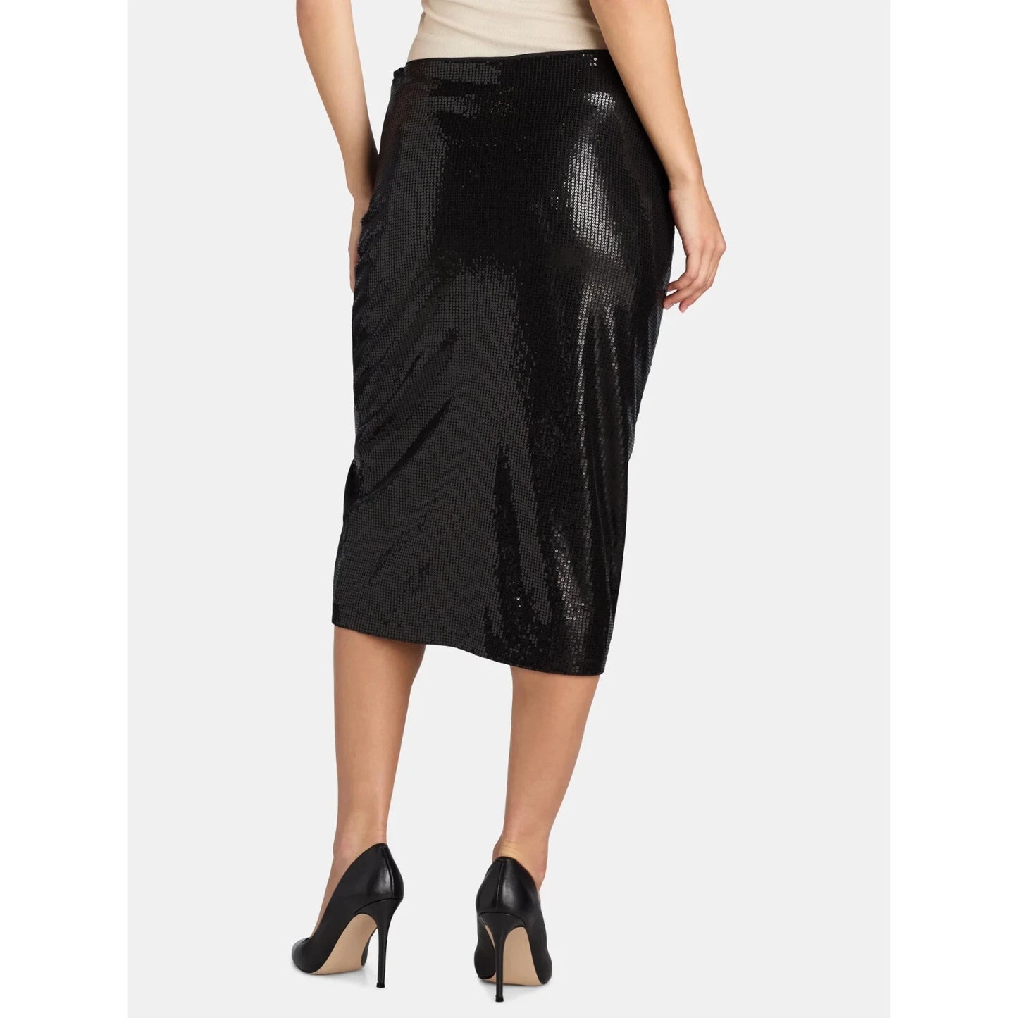 NEW Black Sequin Midi Skirt by Time and True - XL