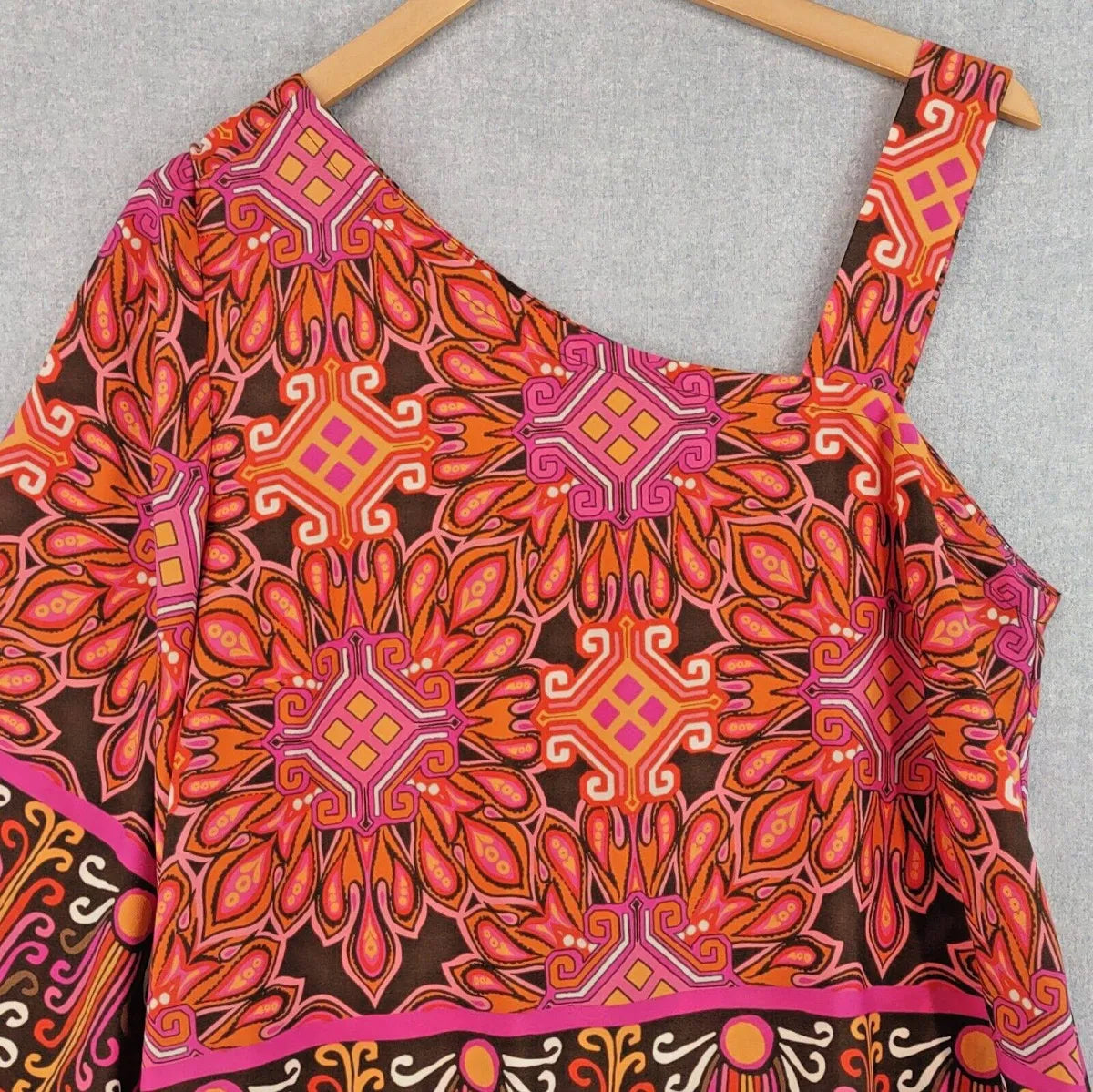 Chico's Multi-color Boho Style One Shoulder Top - 2 (Large)